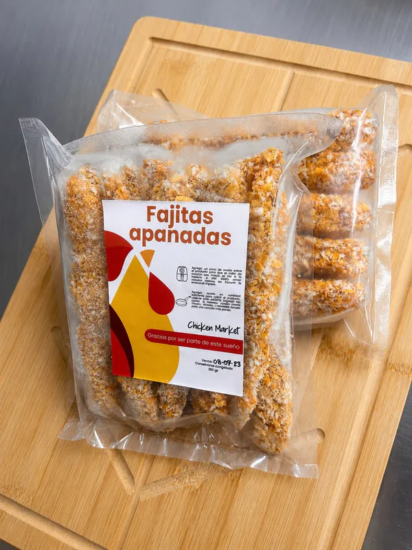 Fajitas de Pechuga con apanado artesanal 350g